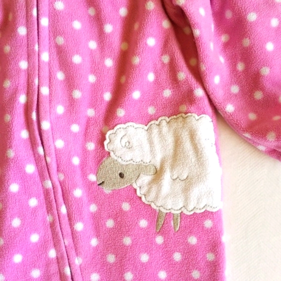 simple joys carter's fleece zipper footie sleeper pajamas 3-6 months baby girl - Picture 2 of 7